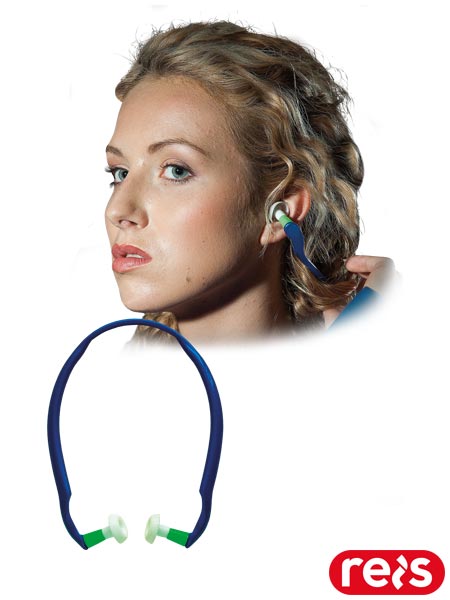 Støjdæmpende ørepropper på buen.