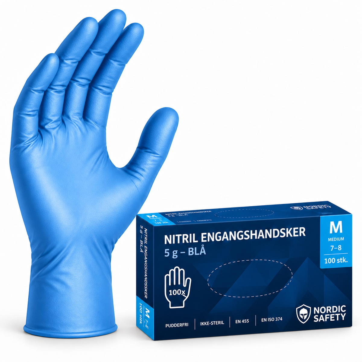 Nitrilhandsker 5 g, 100 stk. pr. æske – billede 2