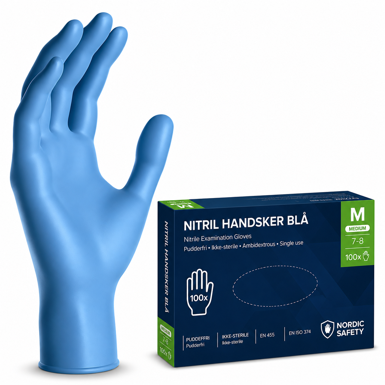 Nitril Engangshandsker 4 grams 100 stk Nordic Safety