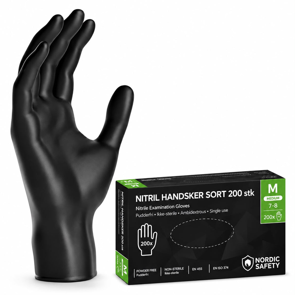 Nordic Safety nitrilhandsker 5 g 200 stk – pallepris 400 æsker