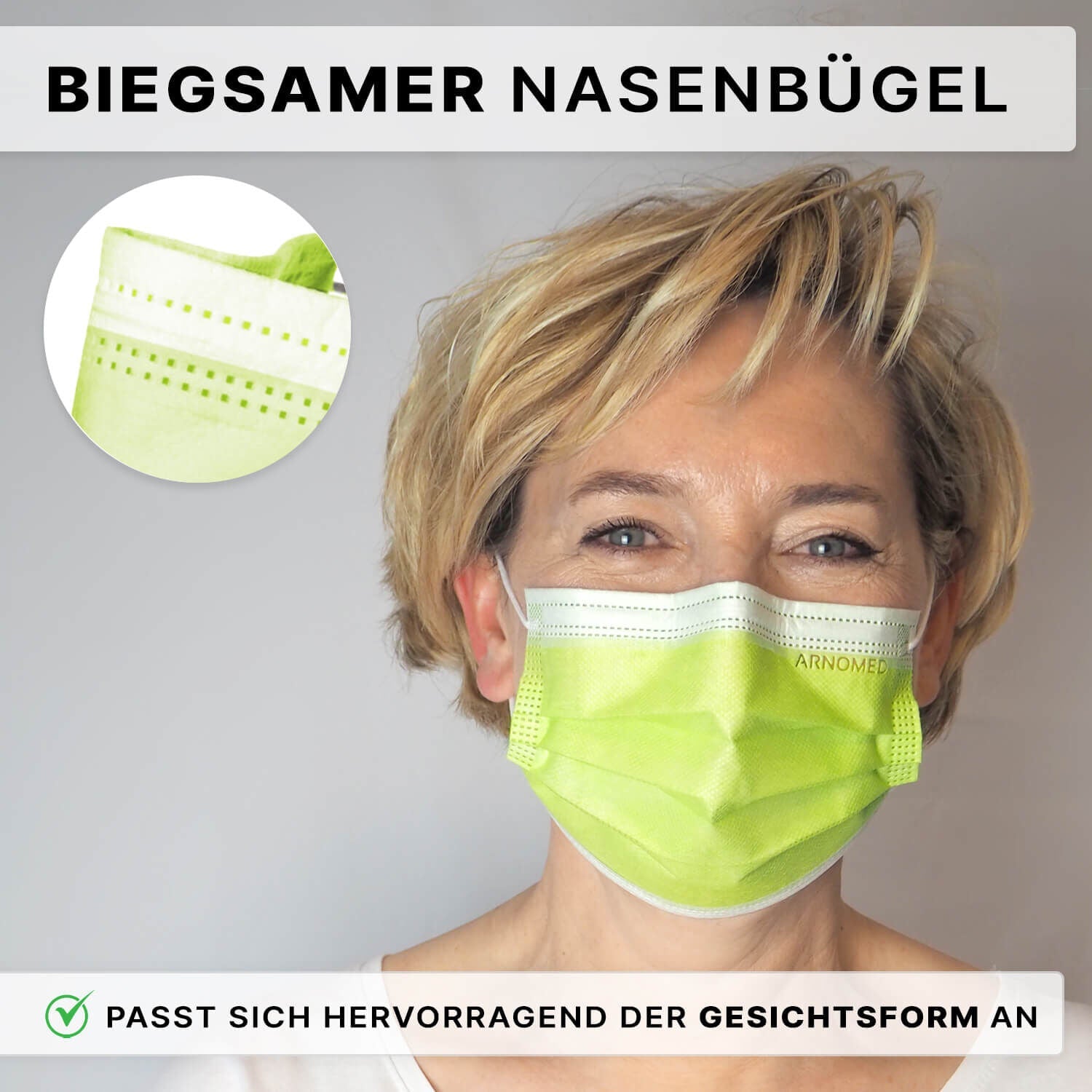 ARNOMED Type IIR Kirurgisk Ansigtsmaske - Kirurgisk Ansigtsmaske med Elastik | Pink