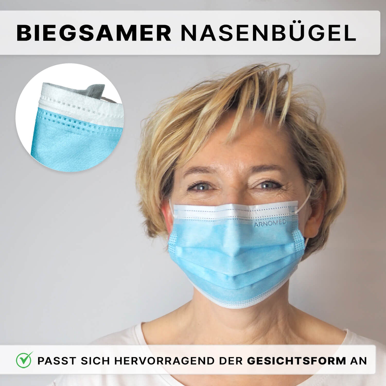 ARNOMED Type IIR Kirurgisk Ansigtsmaske - Kirurgisk Ansigtsmaske med Elastik | Pink