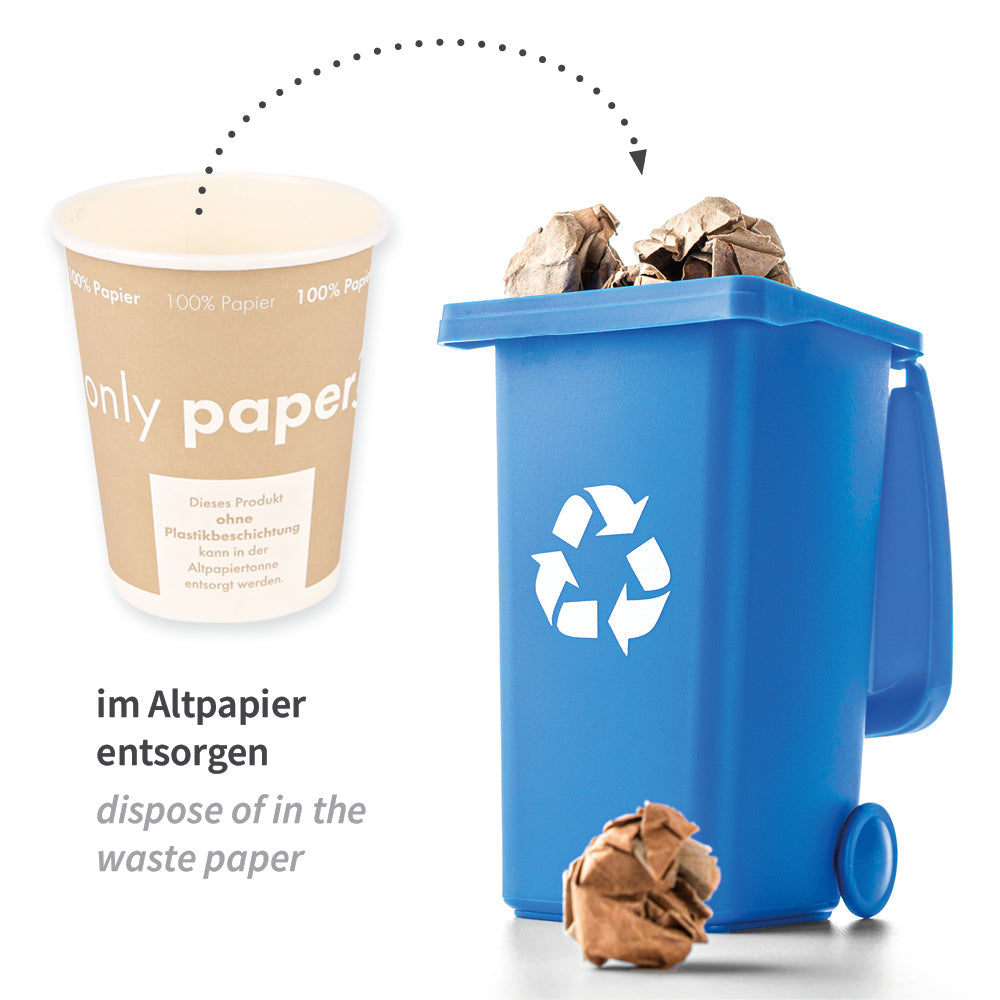 Økologiske kaffekopper kun papir | pap