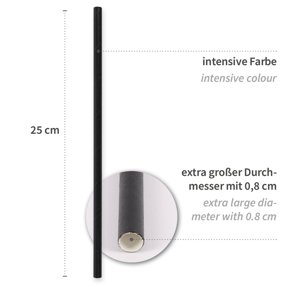 NATURStar Økologiske papirsugerør Jumbo Premium, ensfarvede | FSC® Mix