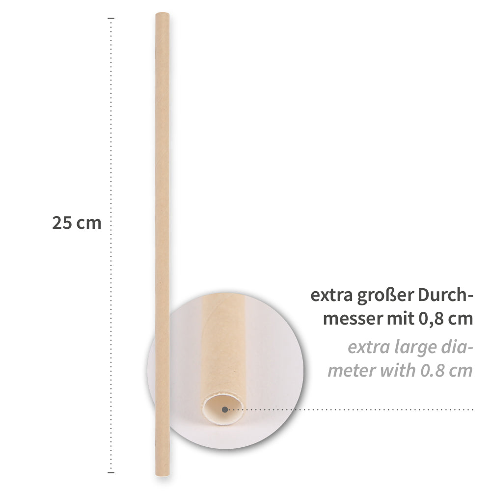 NATURStar Økologiske papirsugerør Jumbo Premium, ensfarvede | FSC® Mix