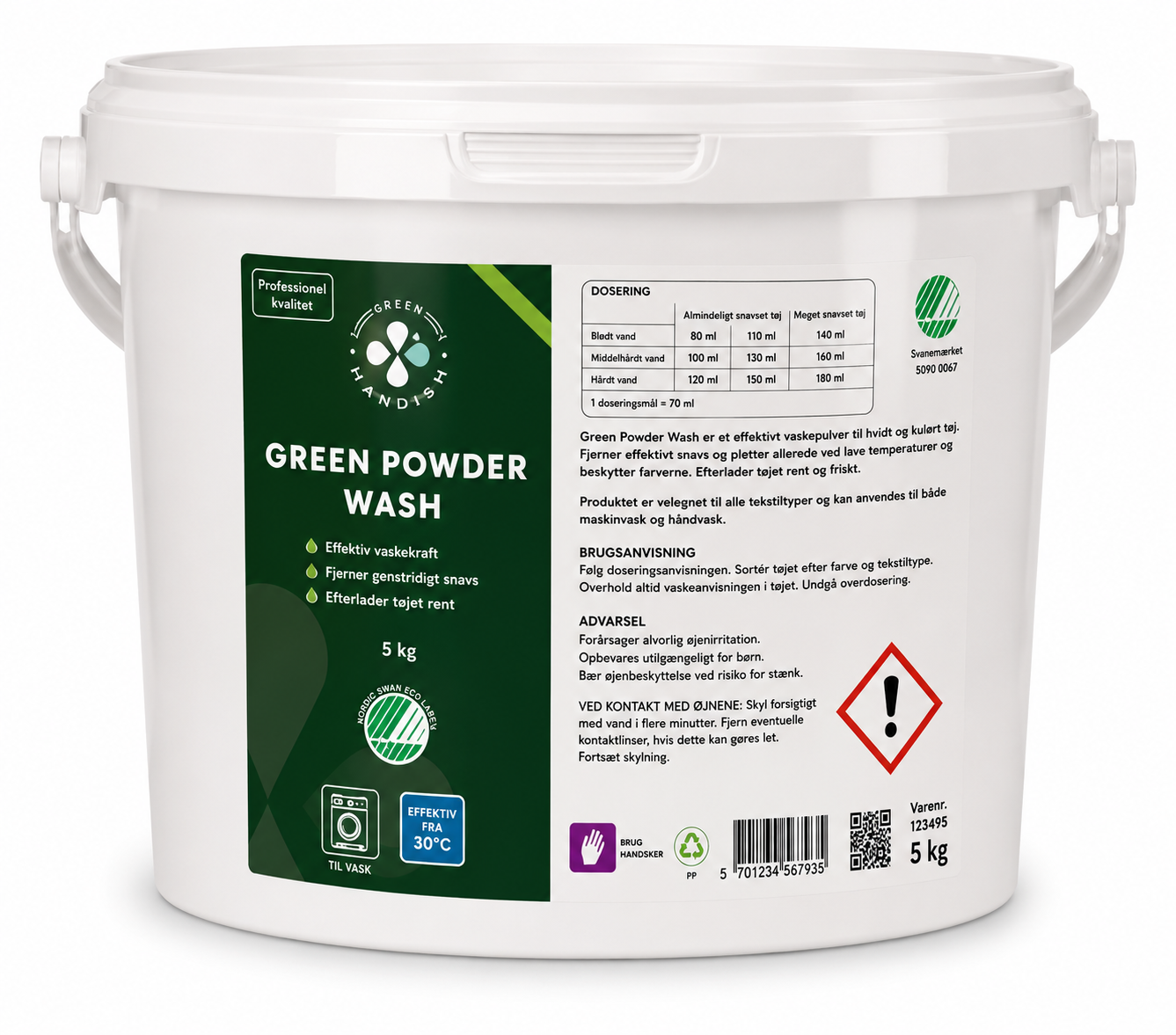 vaskepulver allround til professionel brug 5 KG Nordic Safety