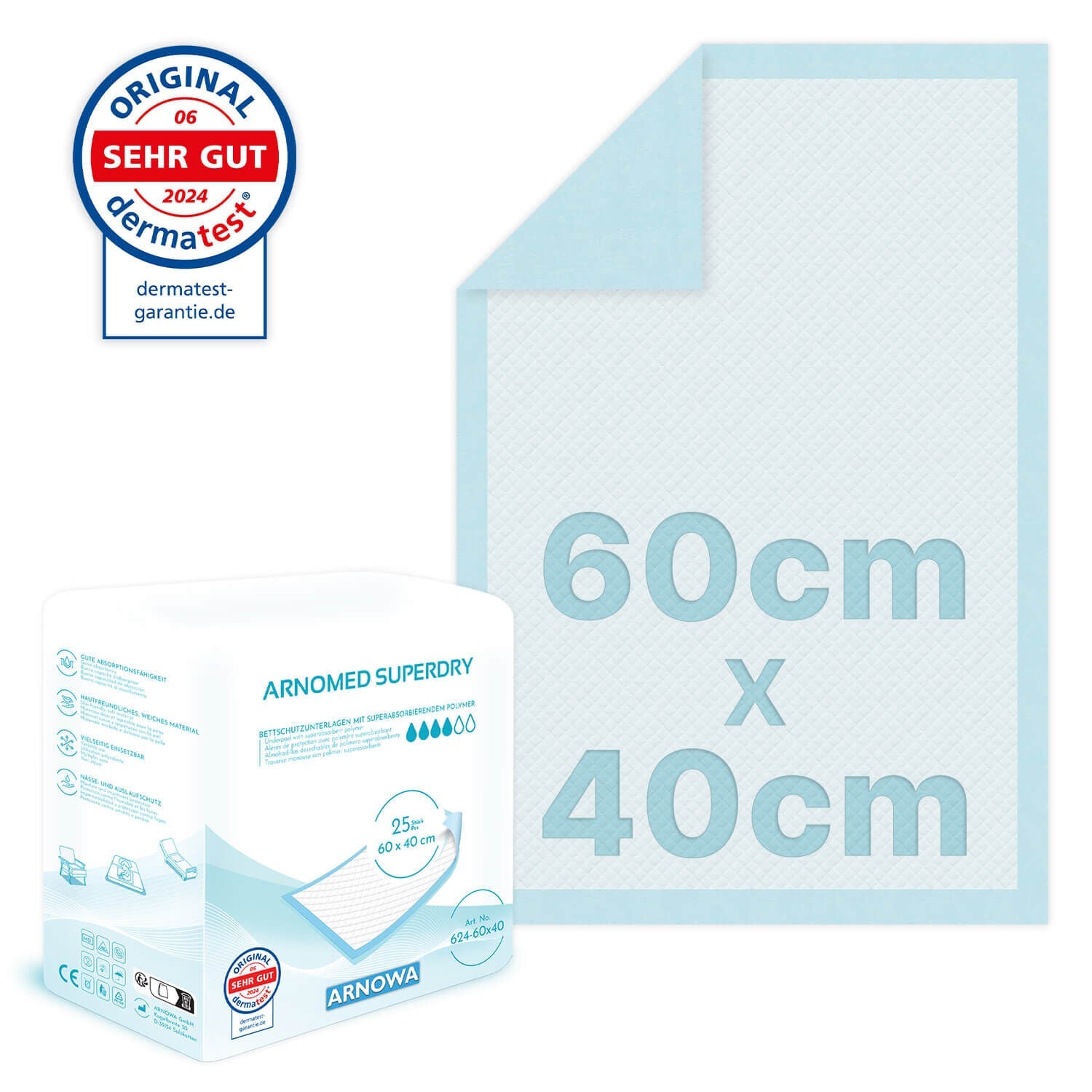 ARNOMED SUPERDRY - 60x40cm | Underlag med SAP