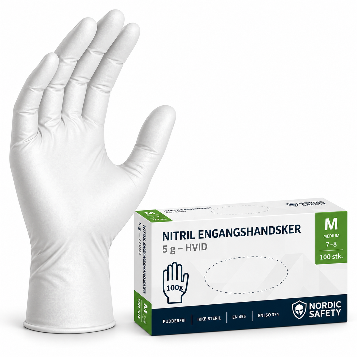 Nitrilhandsker 5 g, 100 stk. pr. æske – billede 3