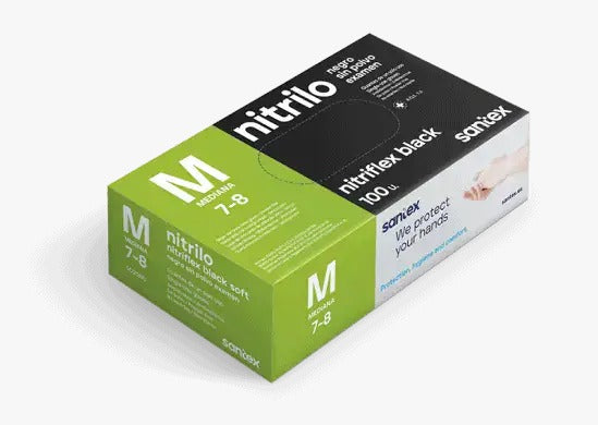 Santex Nitrilhandsker 3,5 grams sort 100 stk