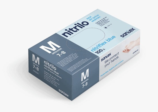 Santex Nitrilhandsker 3,5 grams blå 100 stk
