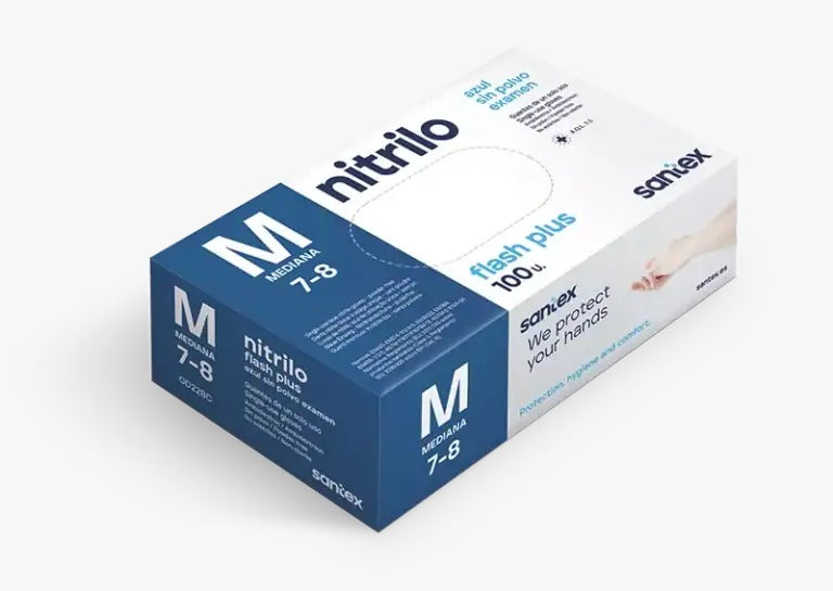 Santex Nitrilhandsker 6 grams blå 100 stk