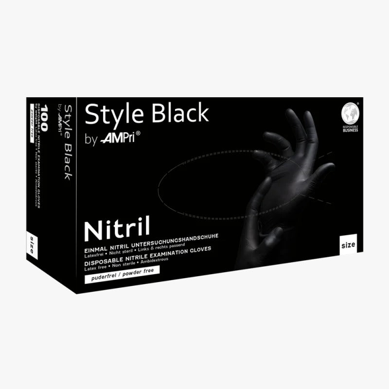 Nitrilhandsker sort 3,5 grams Style Black fra Med-Comfort Ampri