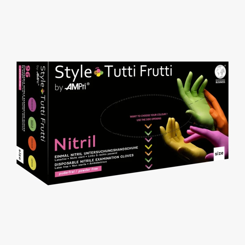 Nitrilhandsker mix farvet Style tutti frutti af Med-Comfort Ampri