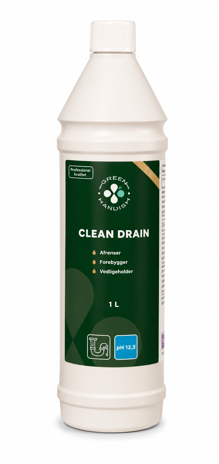 afløbsrens Kraftig til professionelle 1 liters Clean Drain