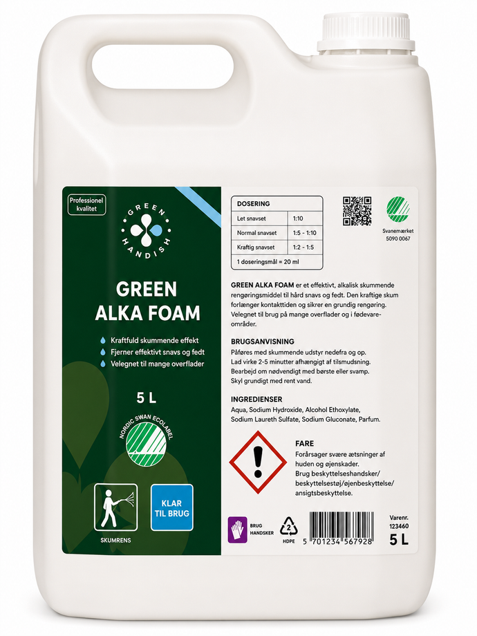 Skumrens Kraftig Alkalisk 5 Liter Green Alka Foam Nordic Safety ApS skumrens-kraftig-alkalisk-5-liter-green-alka-foam-nordic-safety-aps