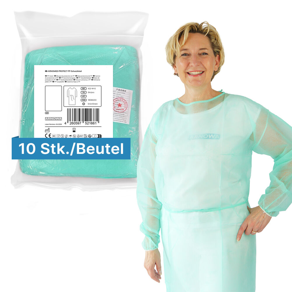 ARNOMED PROTECT PP-beskyttelseskittel – 10 stk. – 422-M-G