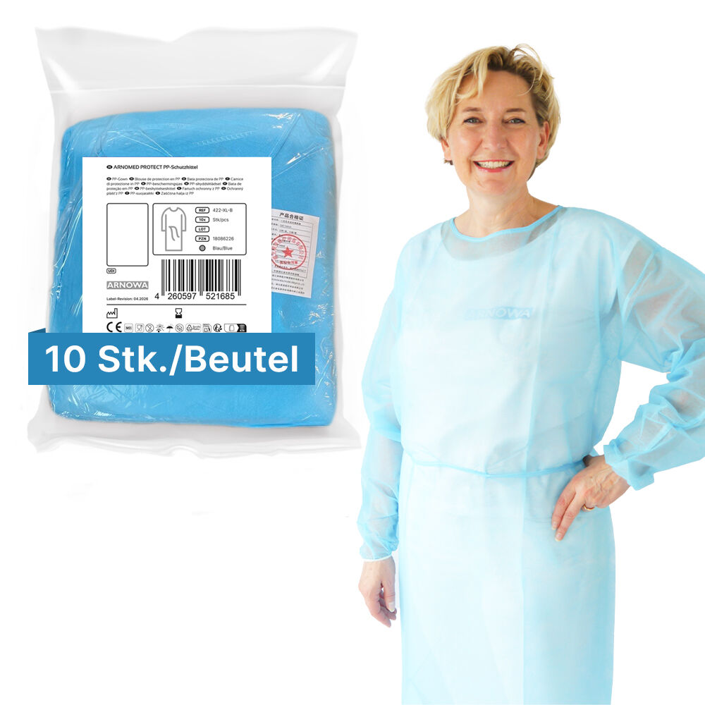 ARNOMED PROTECT PP-beskyttelseskittel – 10 stk. – 422-XL-B