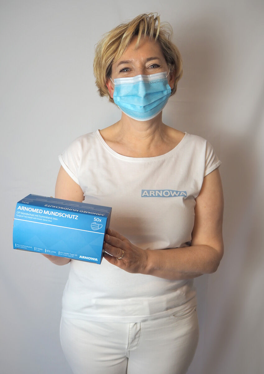 ARNOMED Type IIR Kirurgisk Ansigtsmaske - Kirurgisk Ansigtsmaske med Elastik | Pink