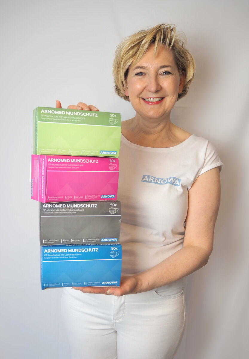 ARNOMED Type IIR Kirurgisk Ansigtsmaske - Kirurgisk Ansigtsmaske med Elastik | Pink