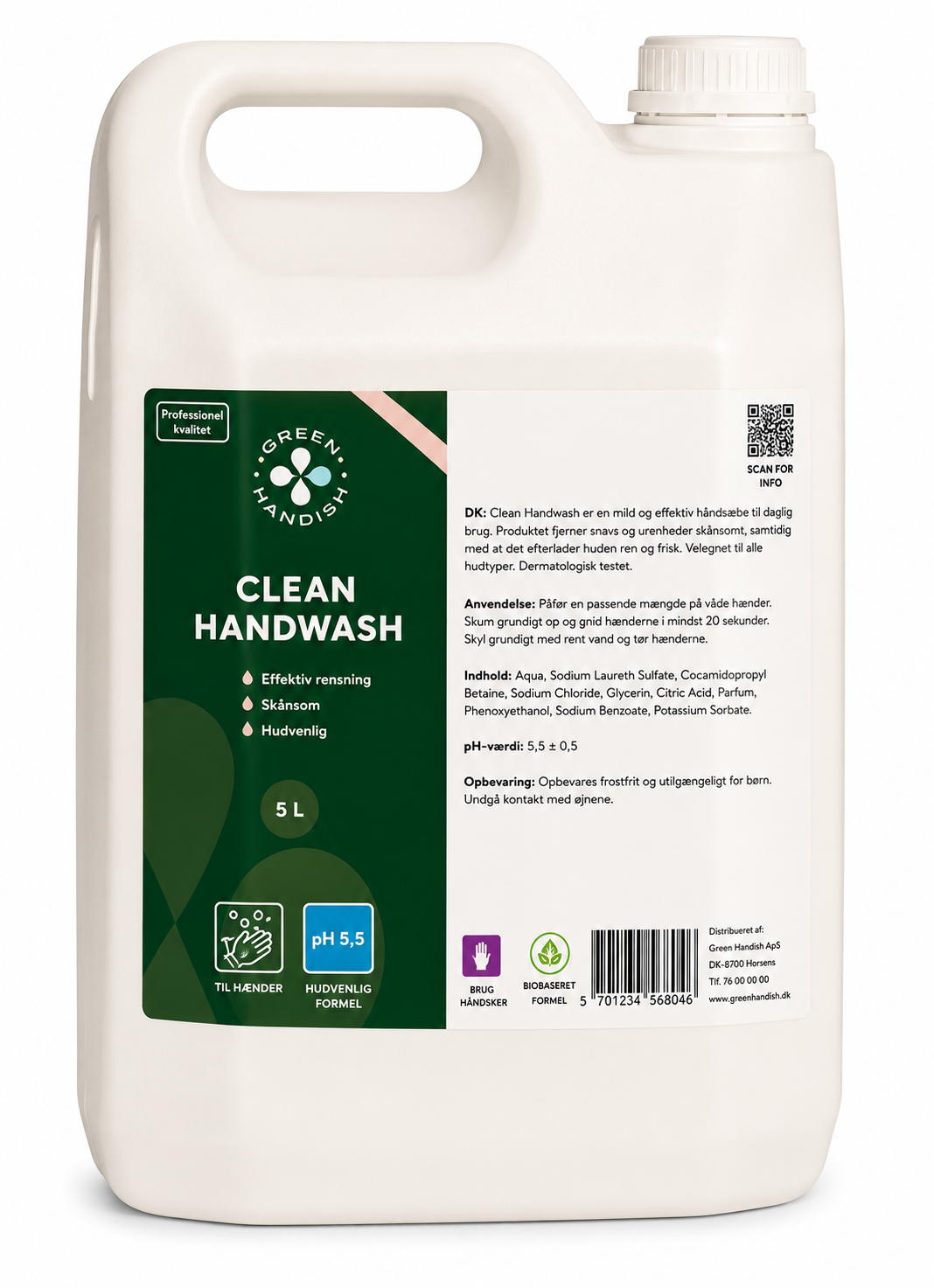 håndsæbe til daglig brug 5 liters ml med parfume Clean Handwash