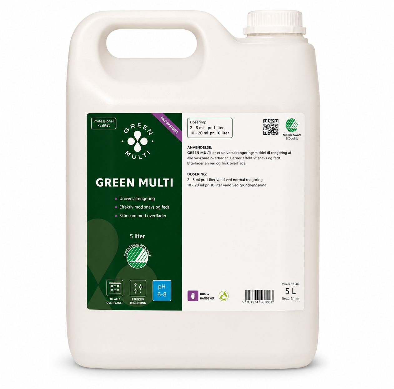 Universalrengøring Allround Professionel 5 liters uden parfume Nordic