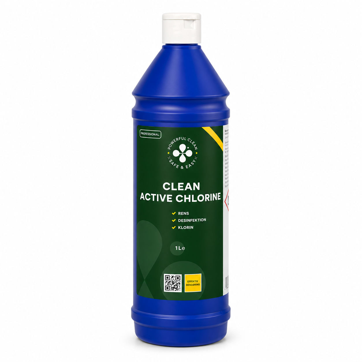 Kraftig rengøring og desinfektion med klor 1 liters Clean Active Chlorine
