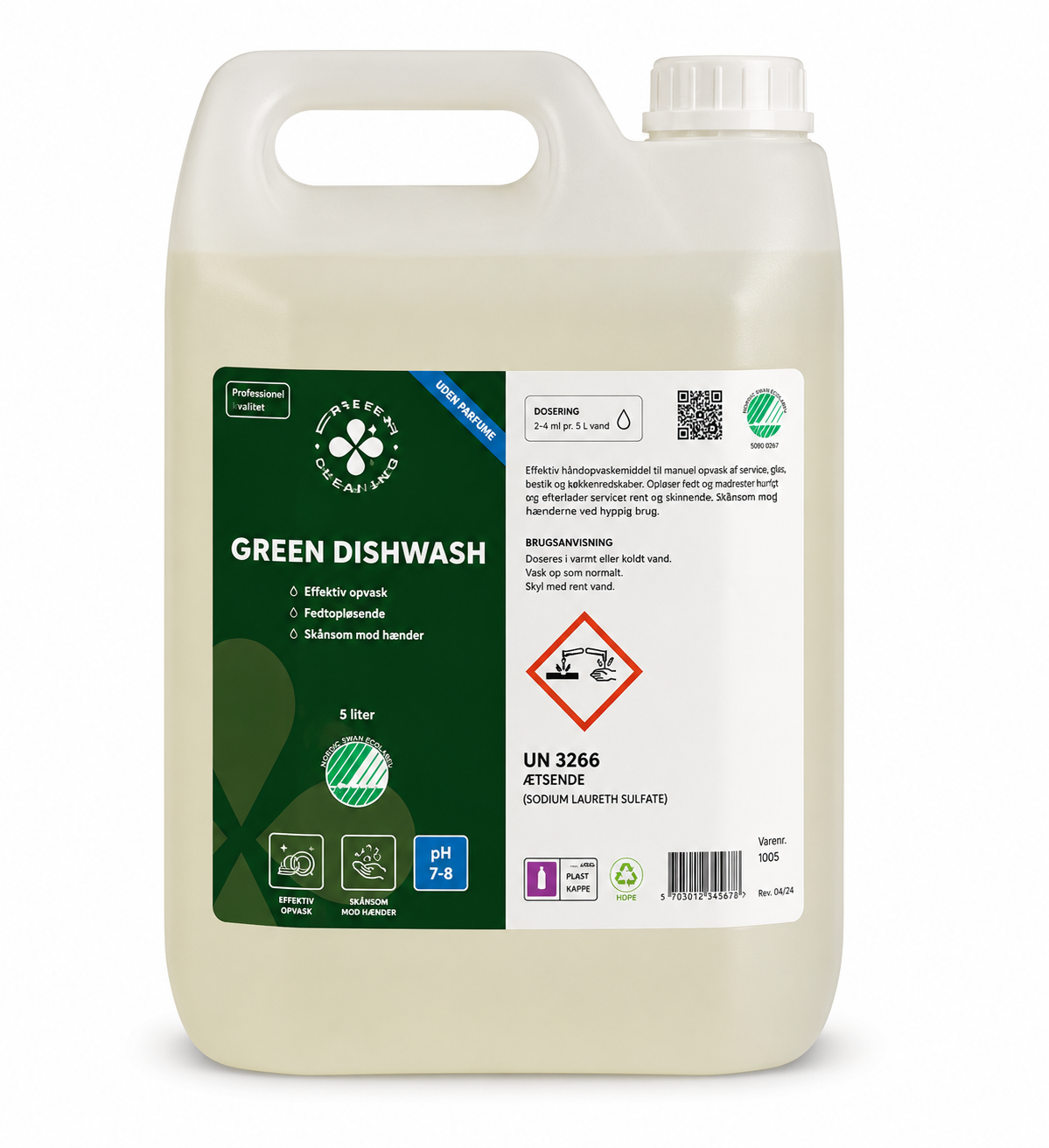 Maskinopvask Professionel 5 kg (Klorfri) Nordic Safety