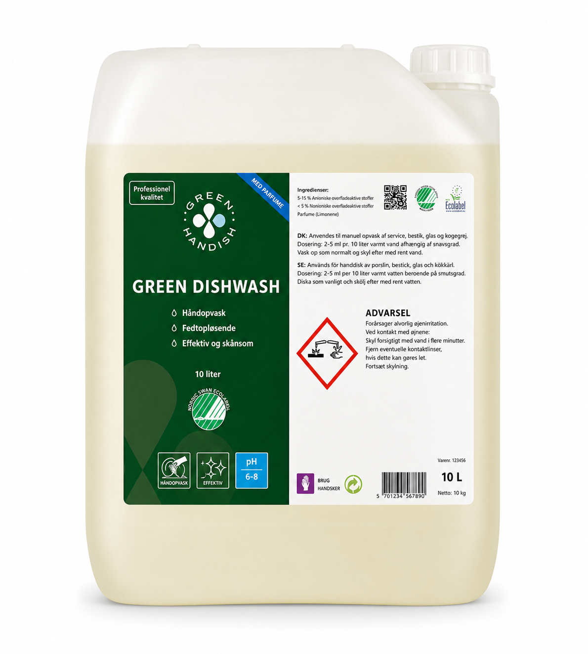 Maskinopvask Professionel 10 kg (Klorfri) Nordic Safety