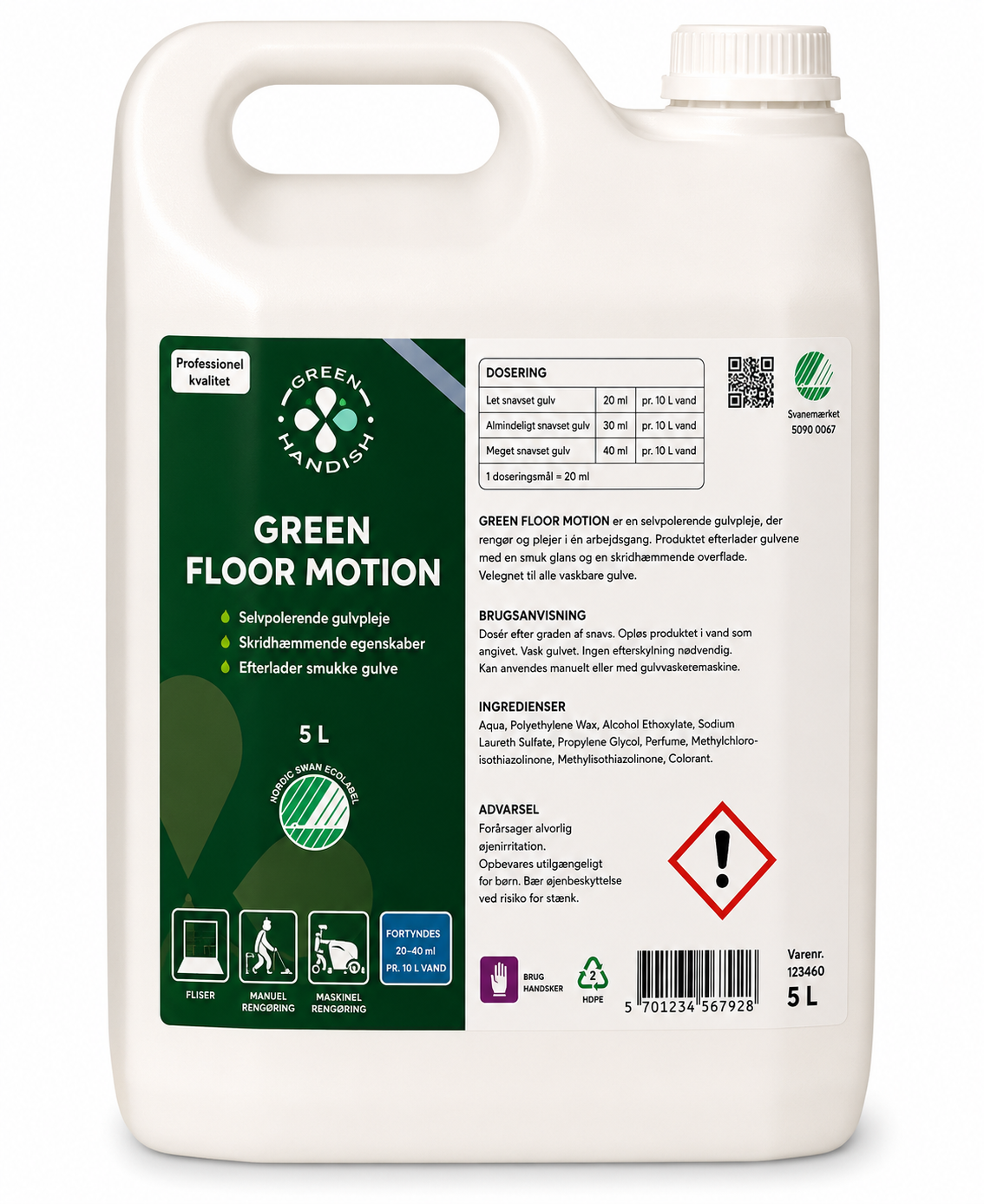 gulvrengøring 5 liter Green Floor Motion Professionel