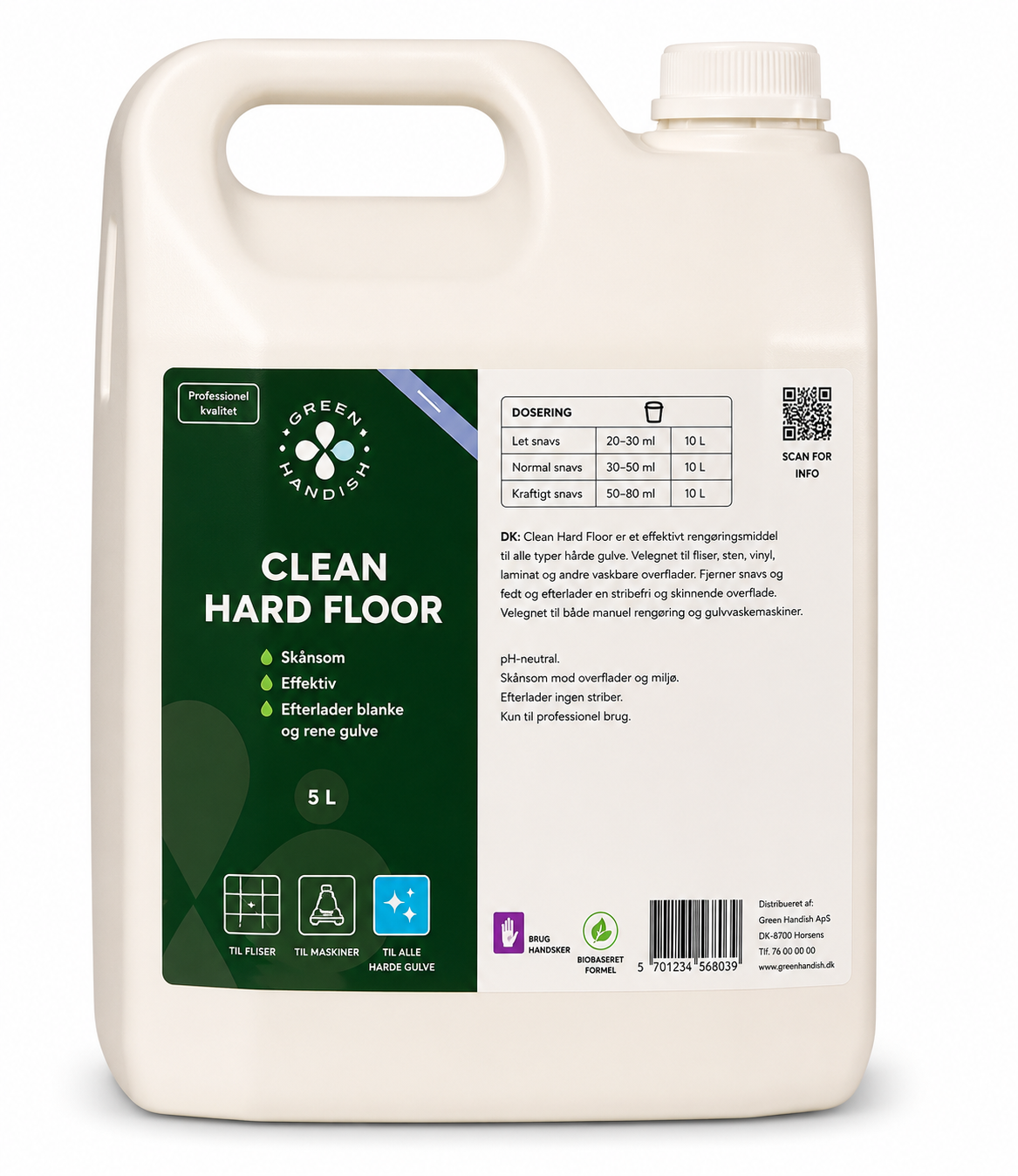 daglig rengøring af gulve 5 liter Clean Hard Floor Effektiv