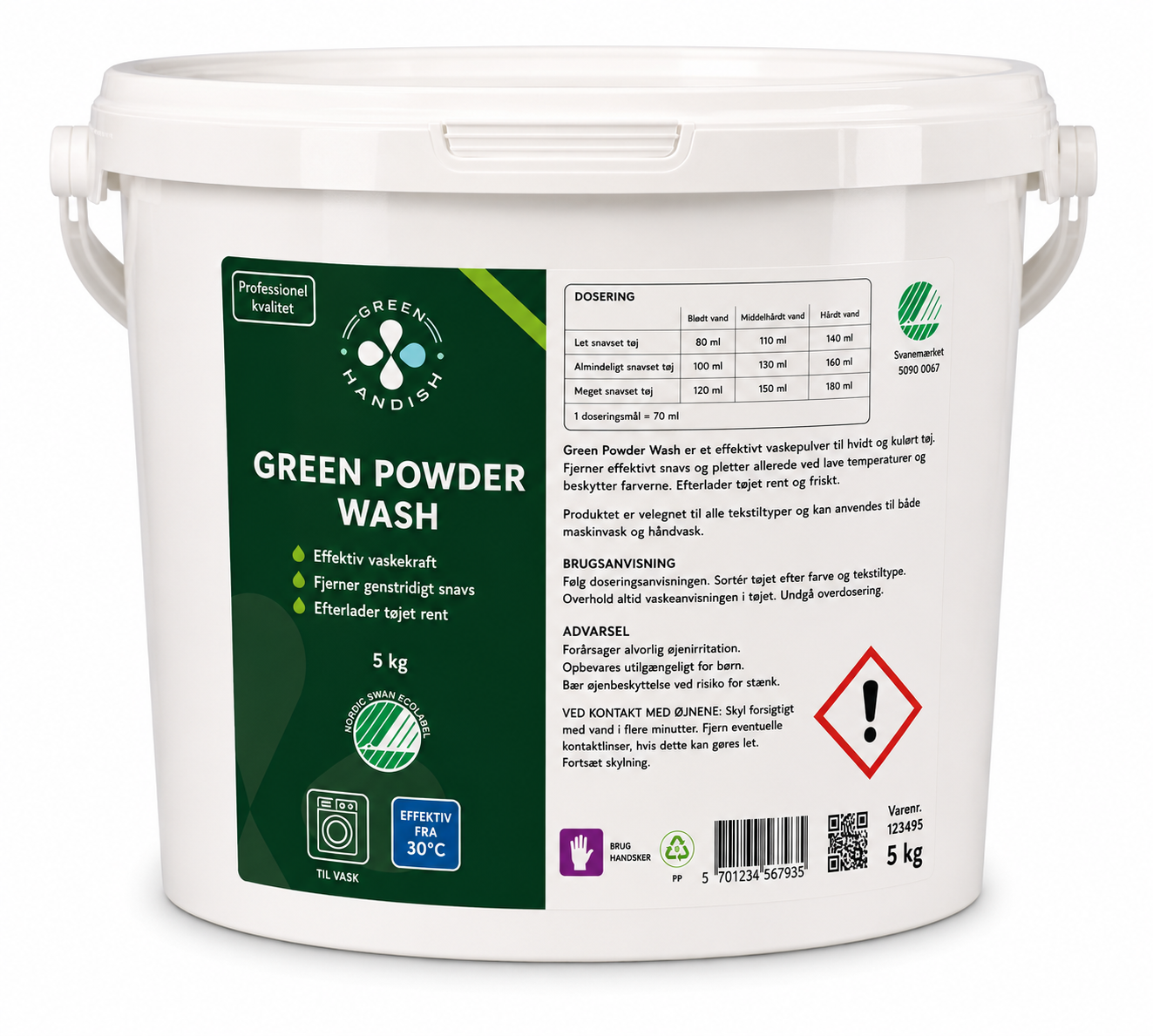 vaskepulver allround til professionel brug 10 KG Nordic Safety