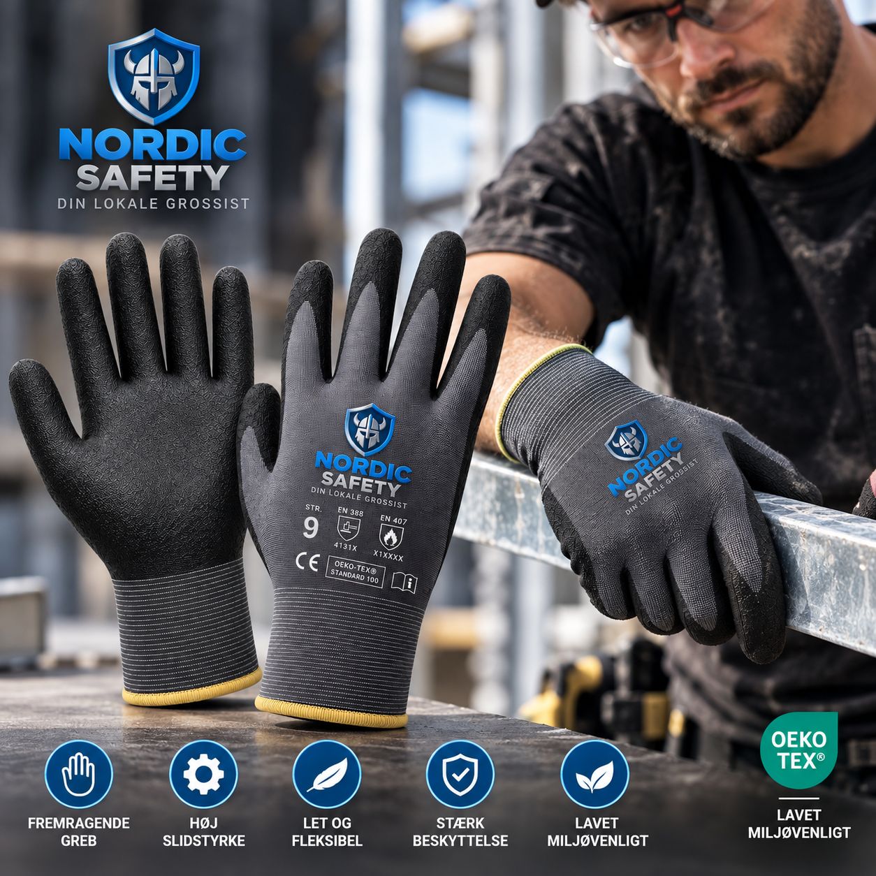 Nordic Safety Premium Sandy Flex arbejdshandske – Bestseller