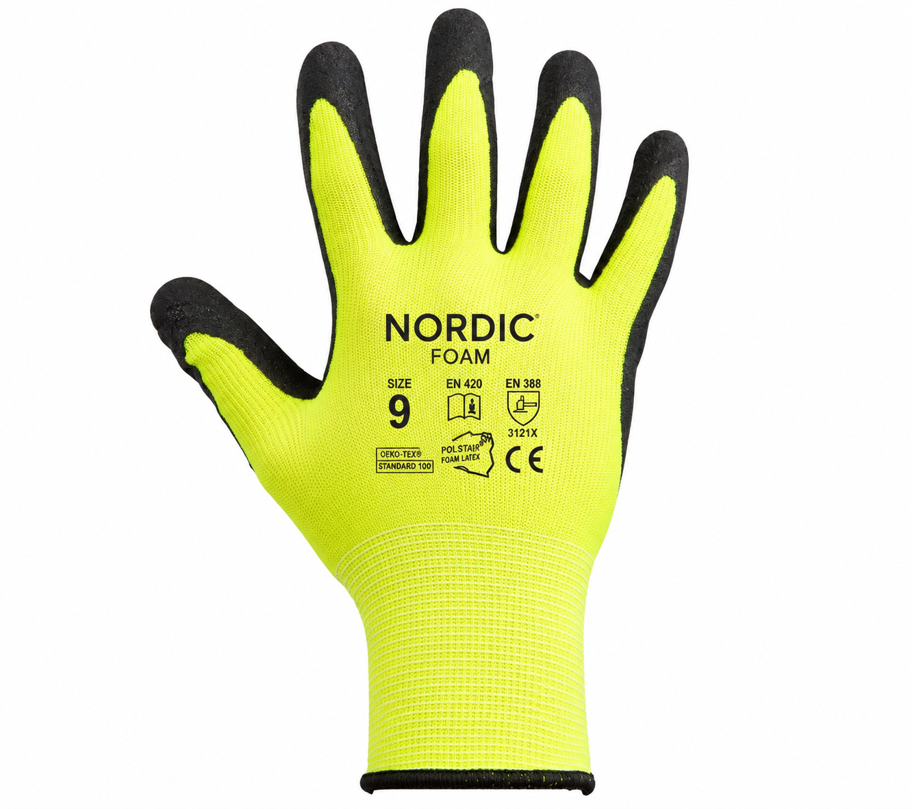montage handske 1 par Nordic Safety Hi viz Foam