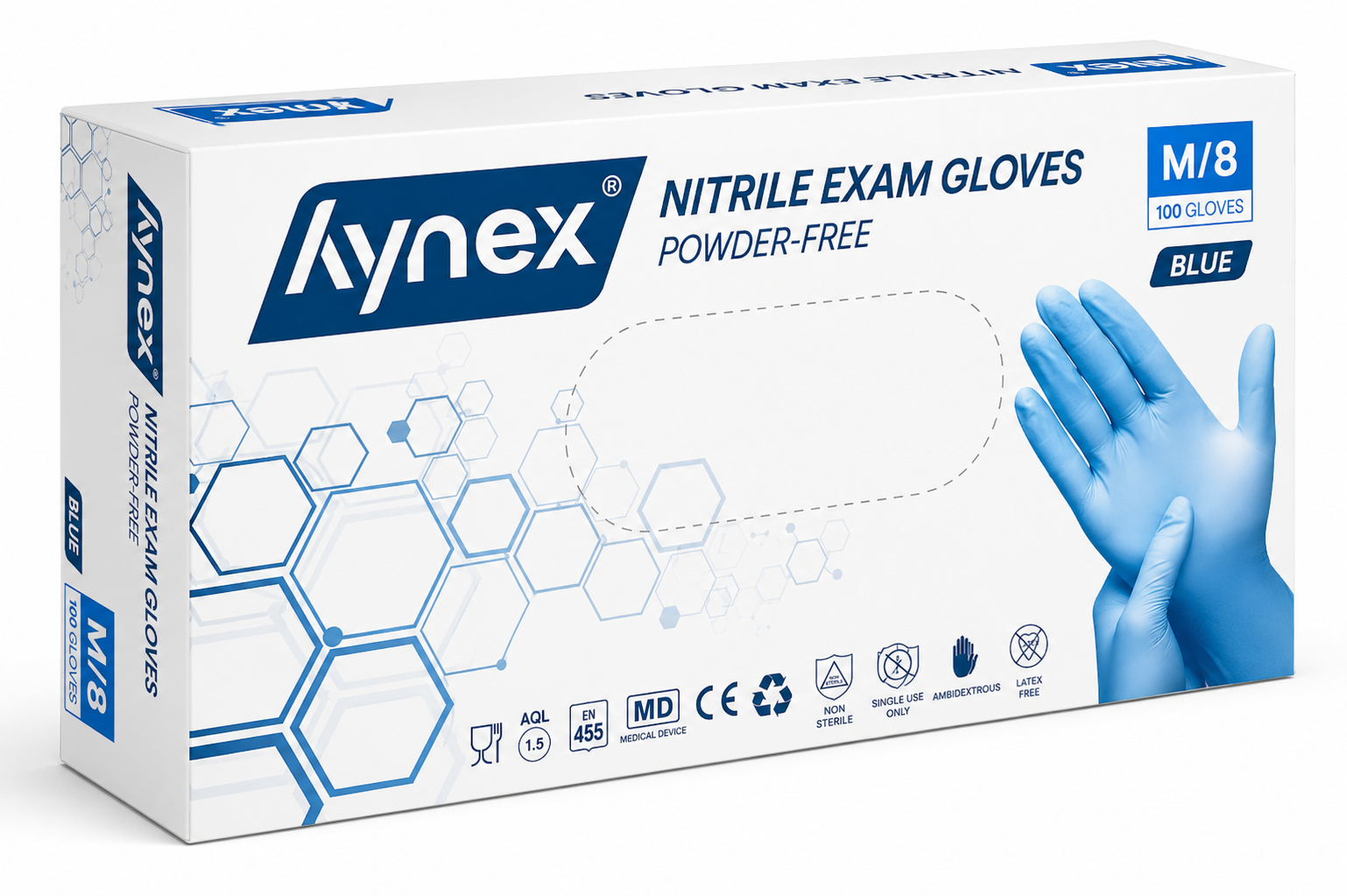 Nitril Engangshandsker Blå 100 stk HYNEX