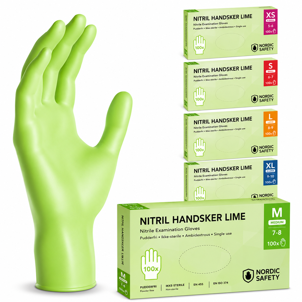 Nitril Engangshandsker 4 grams 100 stk Nordic Safety