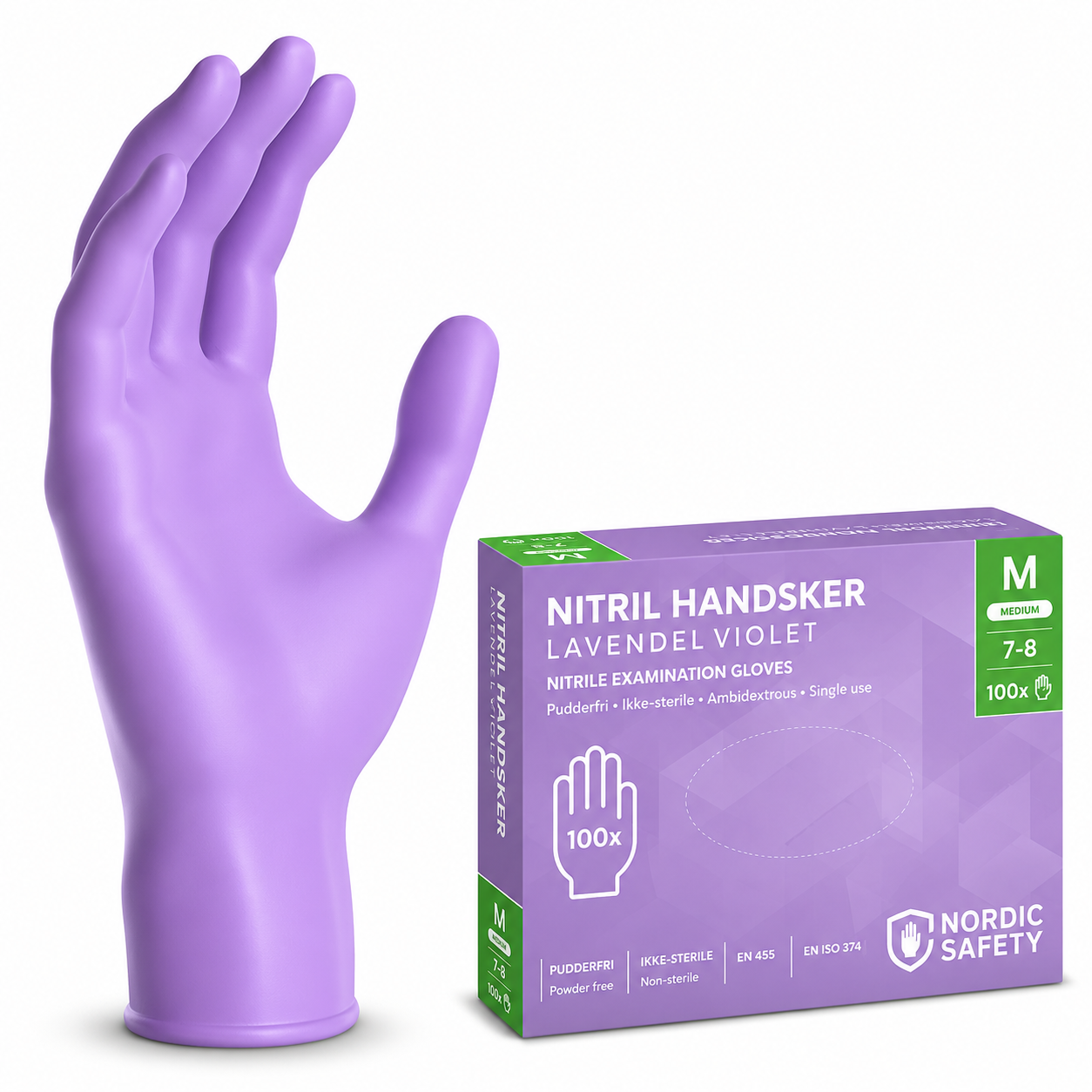Nitril Engangshandsker 4 grams 100 stk Nordic Safety
