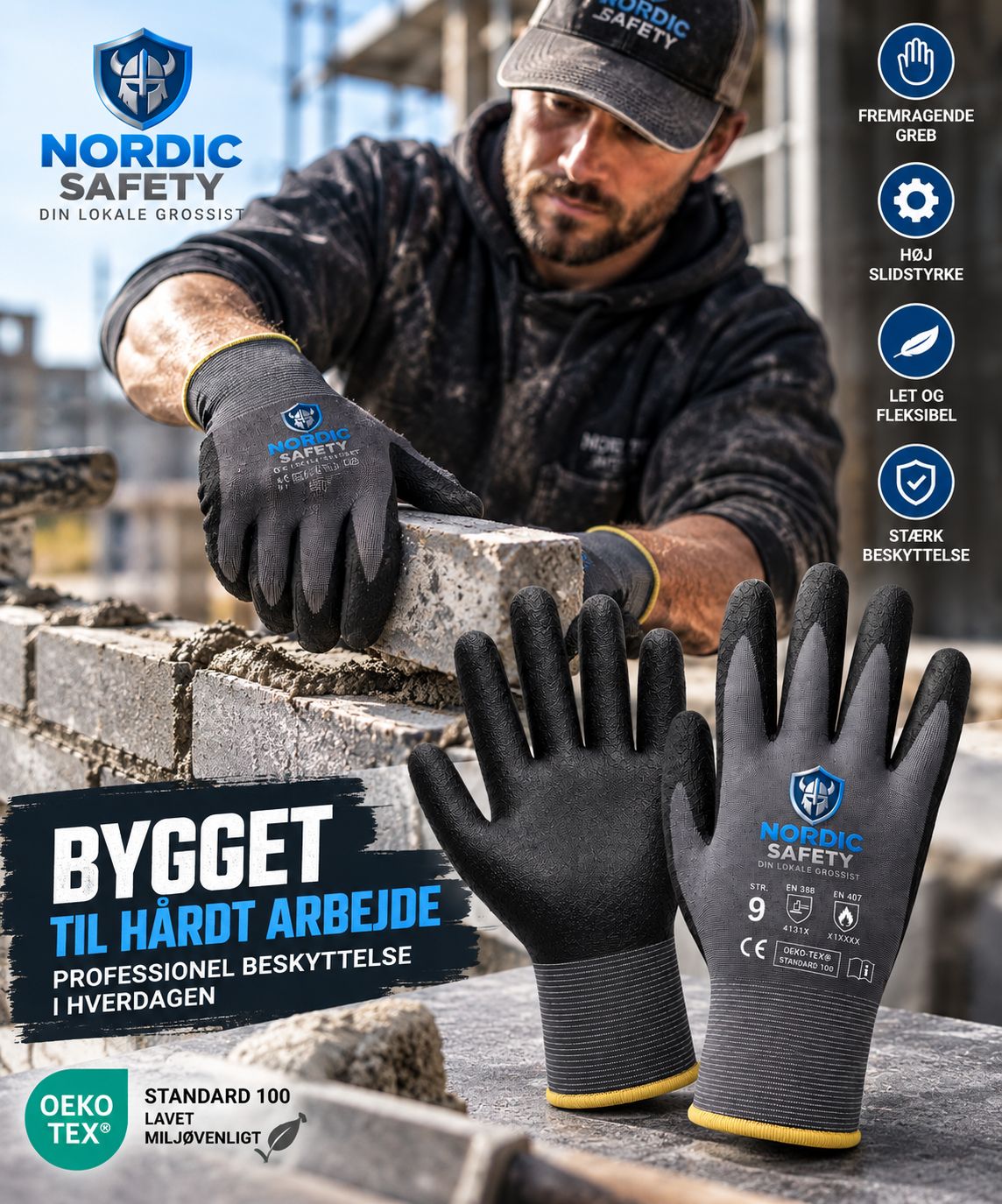 Nordic Safety Premium Sandy Flex arbejdshandske – Bestseller