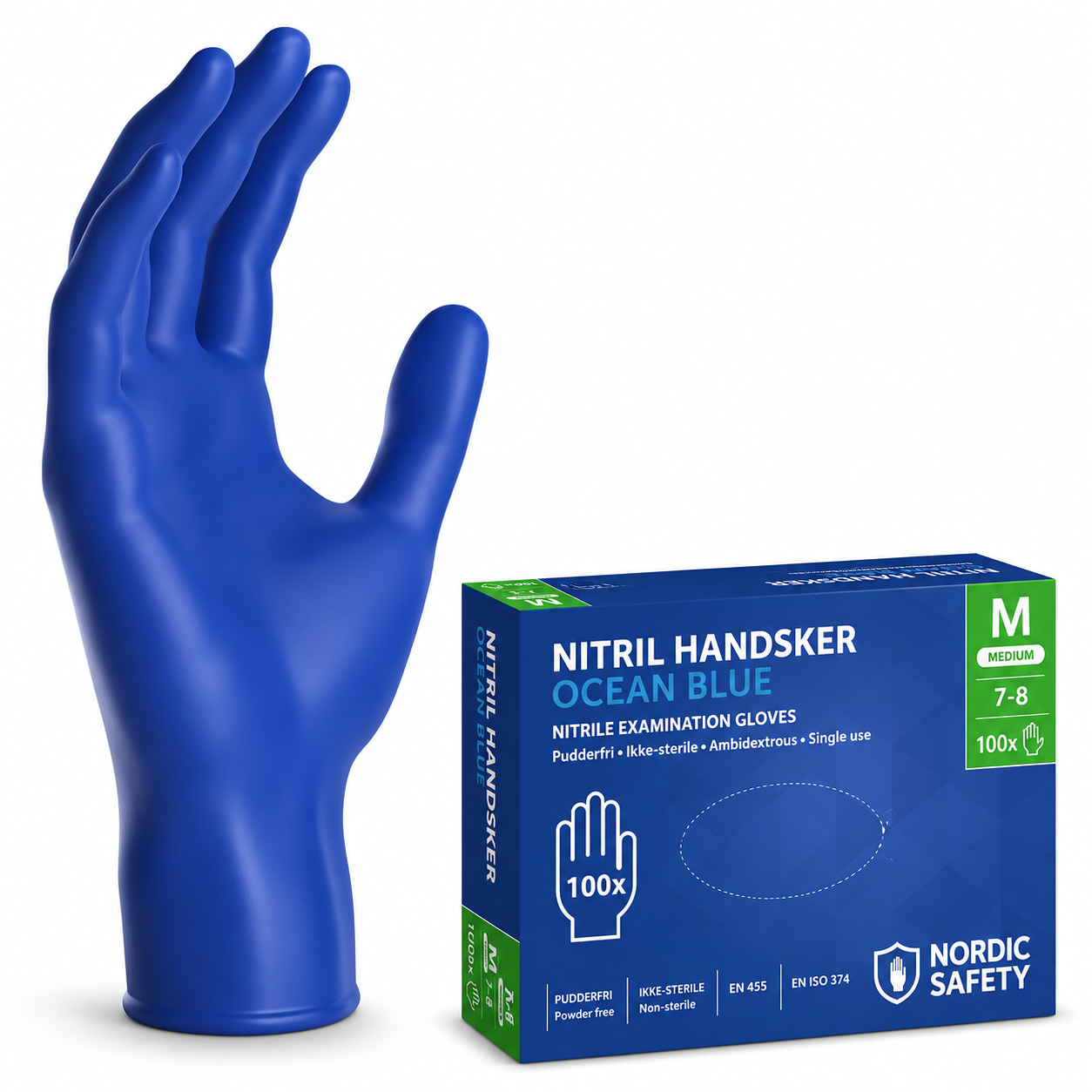 Nitril Engangshandsker 4 grams 100 stk Nordic Safety
