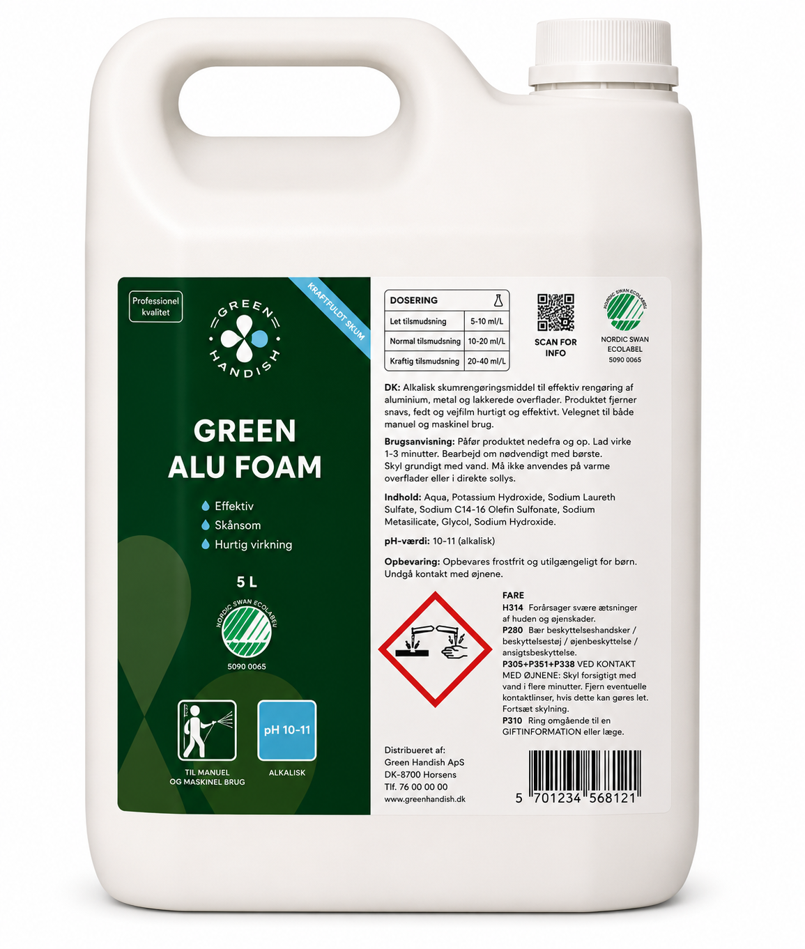 skumrens Ekstrem med klor 5 liter Clean Active Foam