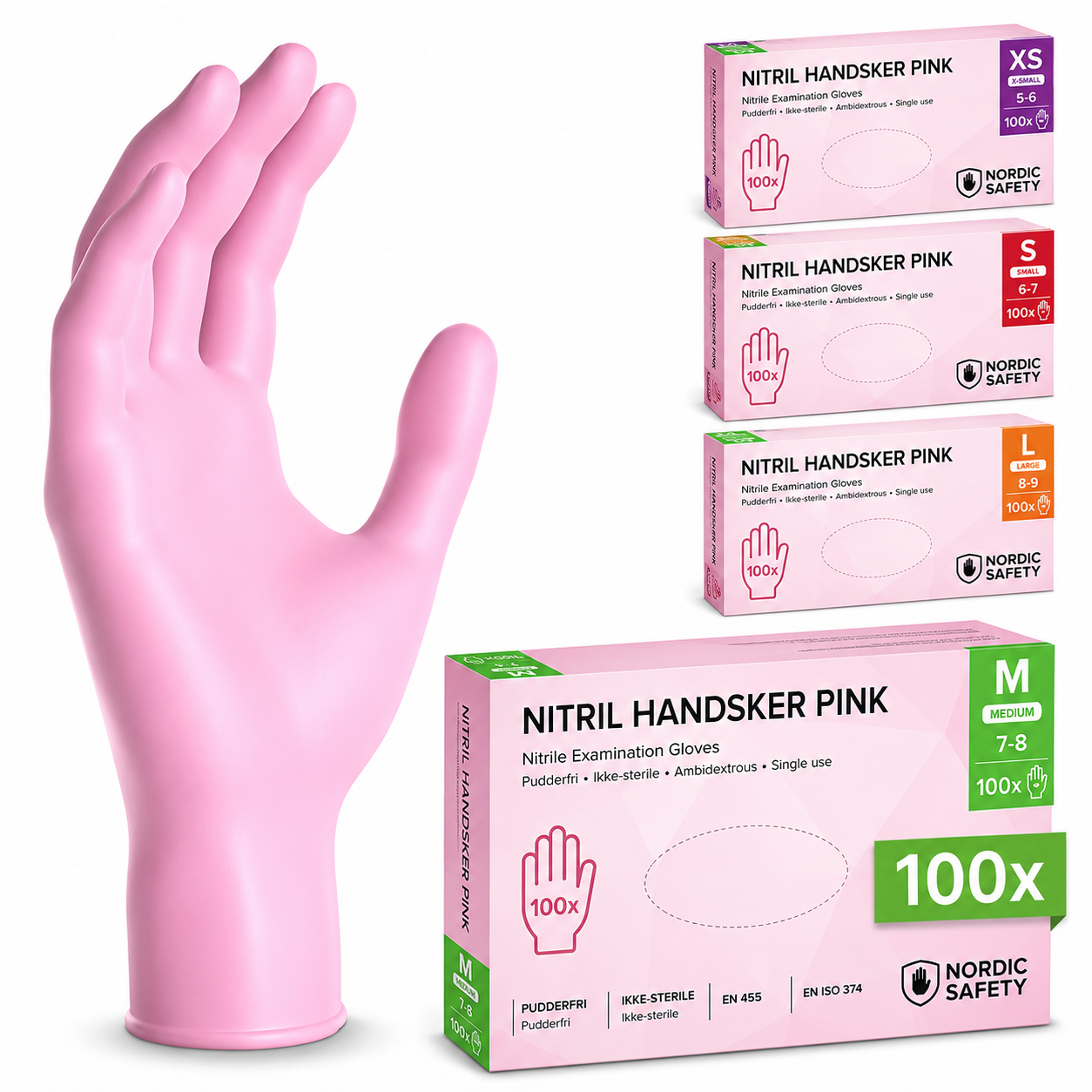 Nitril Engangshandsker 4 grams 100 stk Nordic Safety