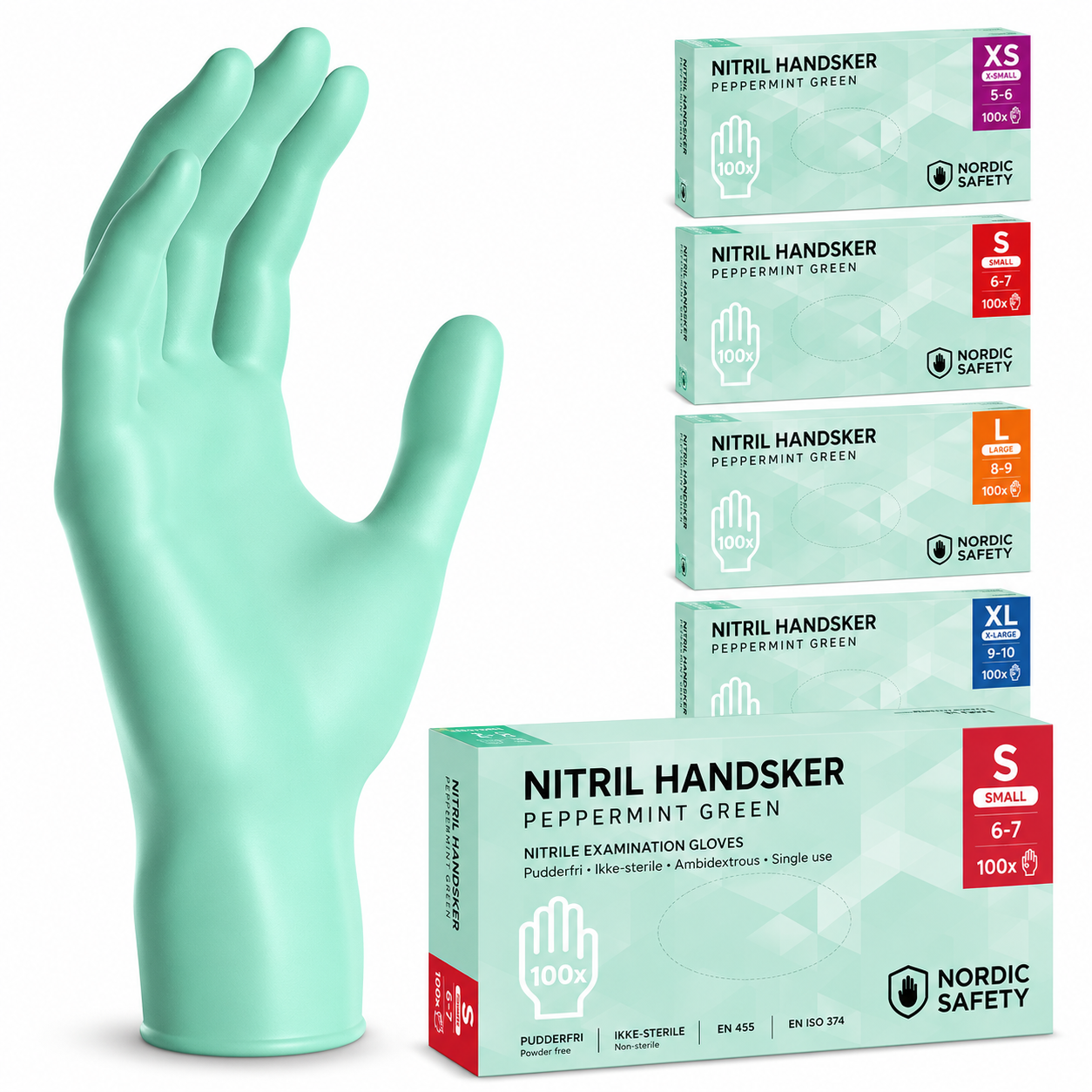 Nitril Engangshandsker 4 grams 100 stk Nordic Safety