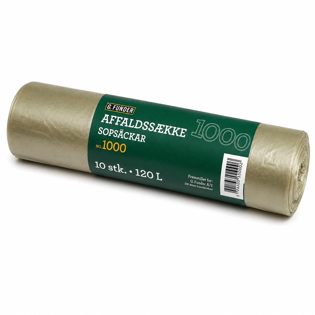 Affaldssække 70 x 110cm Klar - 10 stk - standard kvalitet