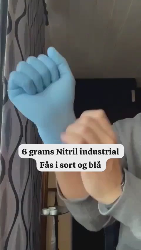 Indlæs video: Nitril Engangshandsker ekstra stærke 6g