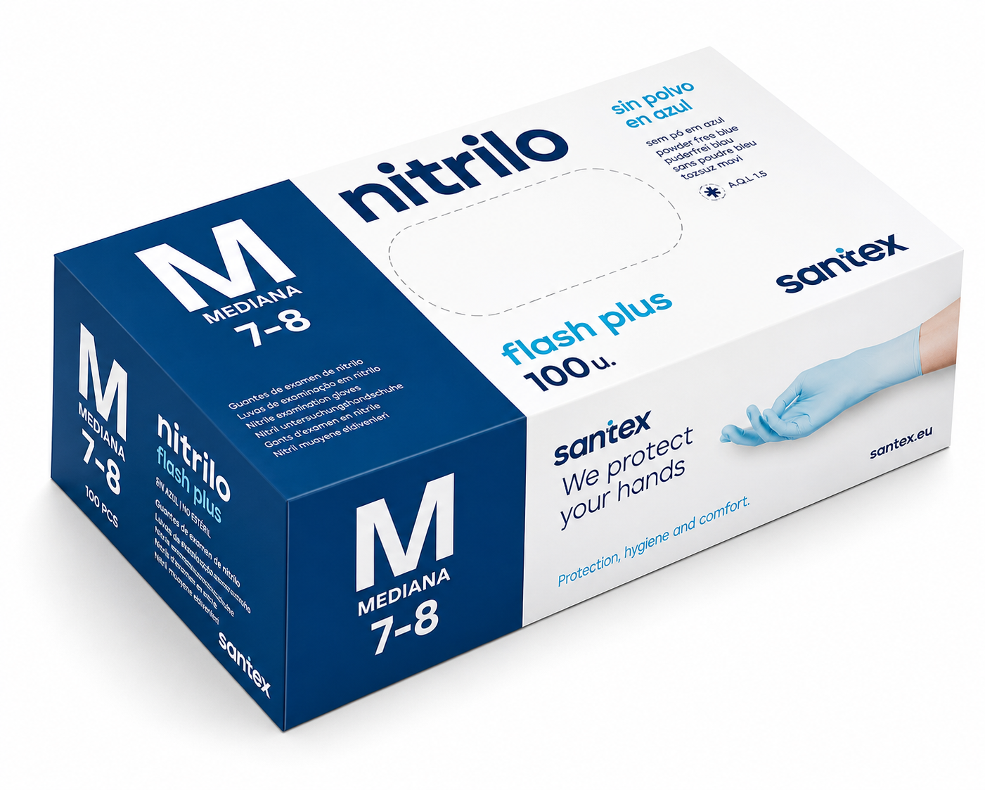 Nitrilhandsker 6 grams blå 100 stk Nordic Safety
