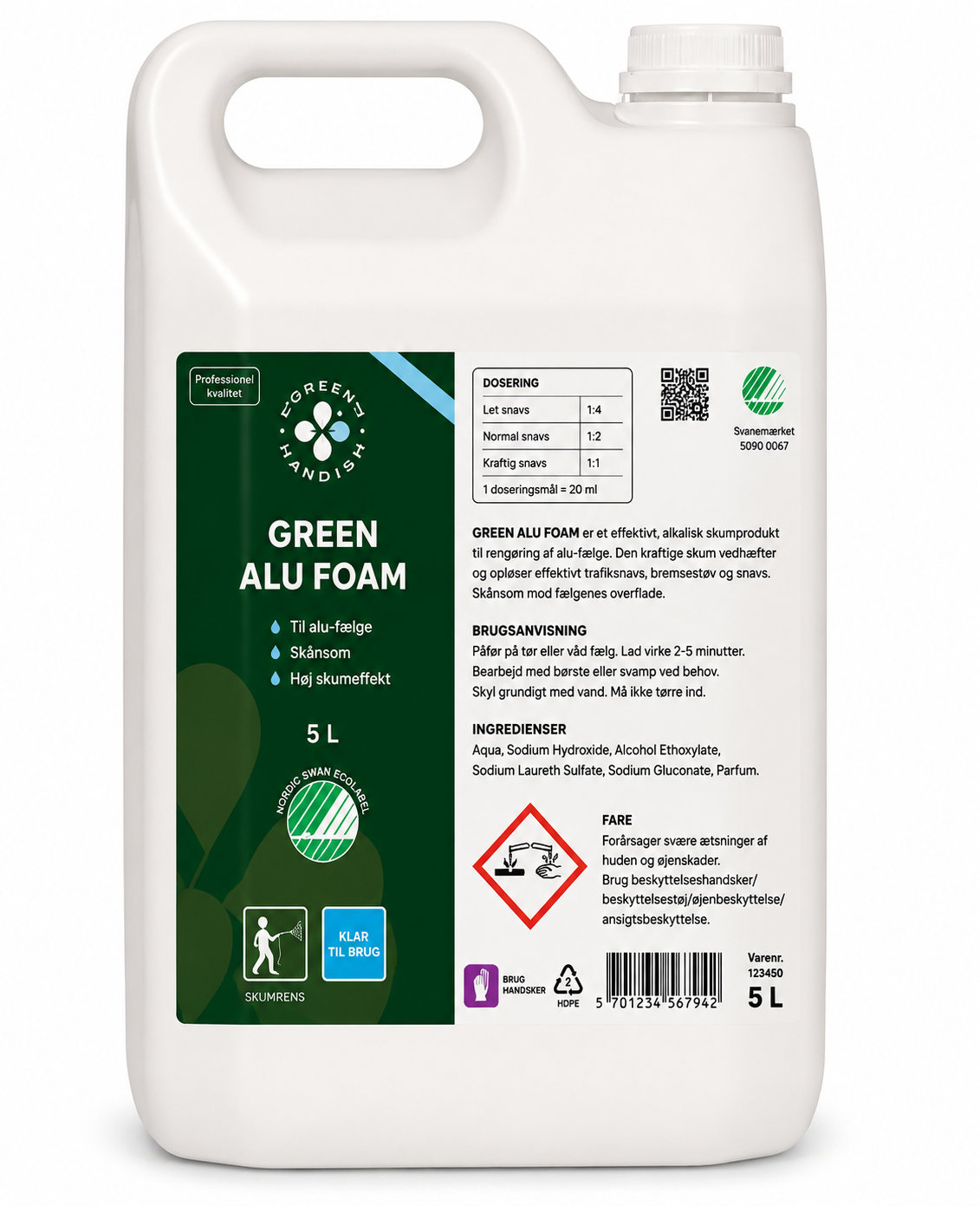 Skumrens til aluminium 5 liter Green Alu Foam Skånsom